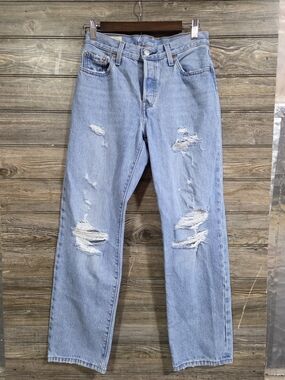 Women's Levi Distressed Button Fly Jeans Size 25×30
